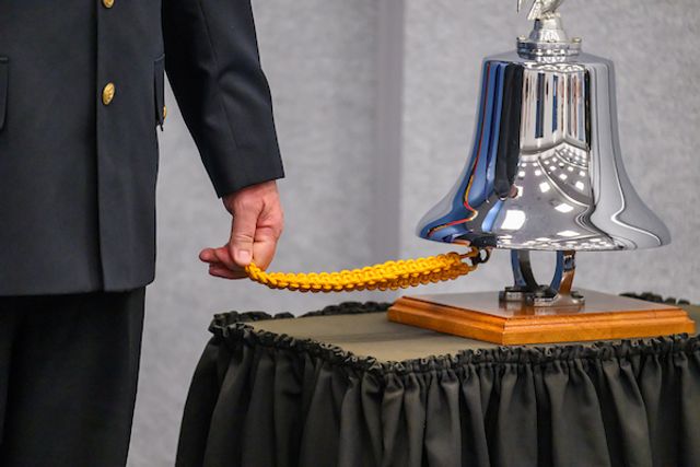 A ceremonial bell-ringing tribute honoring Roswell first responders.