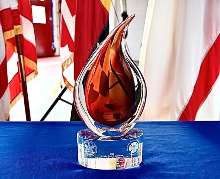 Roswell Fire Department receiving the 2025 Senator Paul S. Sarbanes Fire Service Award